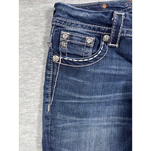 Miss Me Womens Jeans Size‎ 27 Signature Rise Slim Boot Bling - Picture 4 of 10